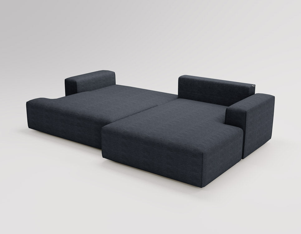Designer Sofa Siena Bouclé mit Schlaffunktion und Stauraum