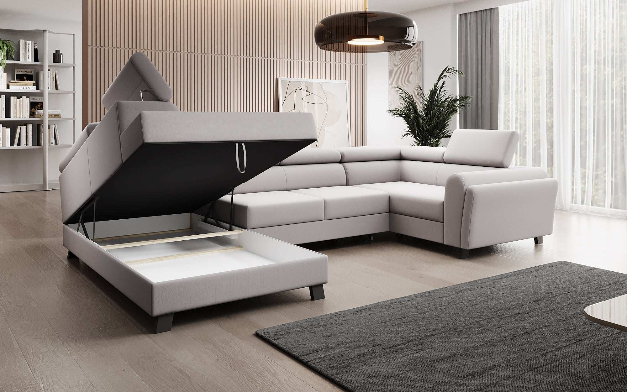 Designer Sofa Emilio mit Schlaf- und Klappfunktion