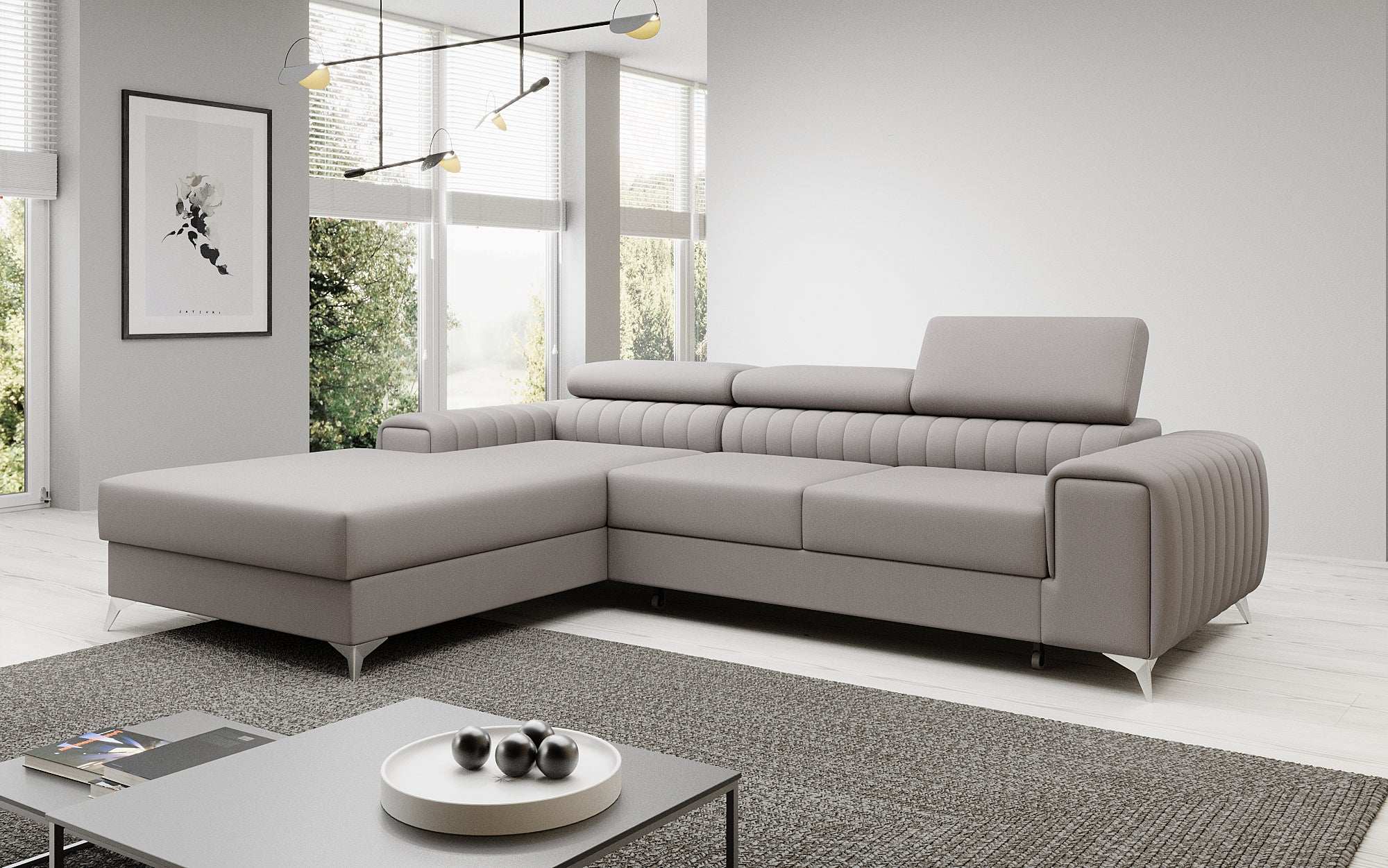 Designer Sofa Melinda mit Schlaf- und Klappfunktion