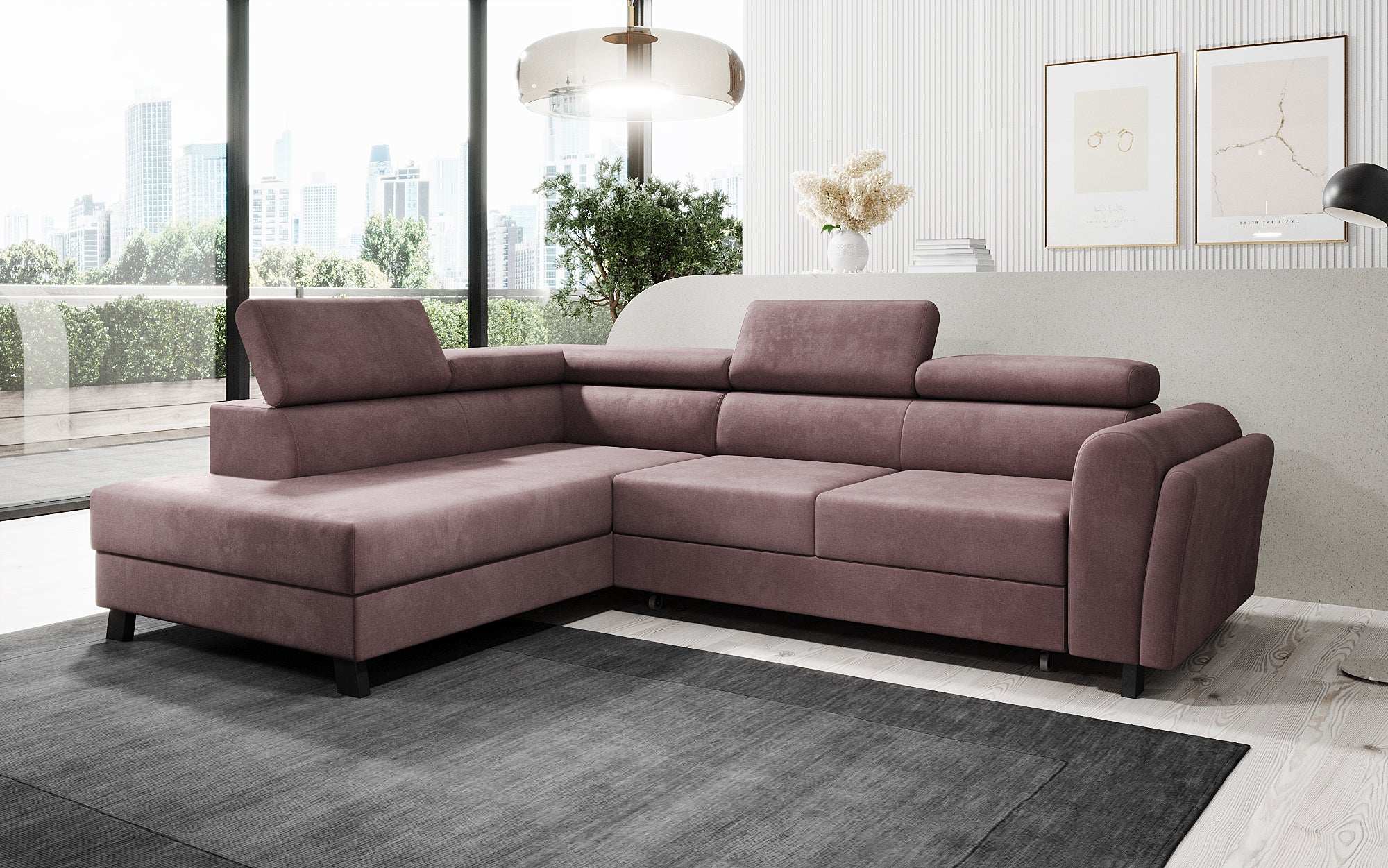 Designer Sofa Kira mit Schlaf- und Klappfunktion