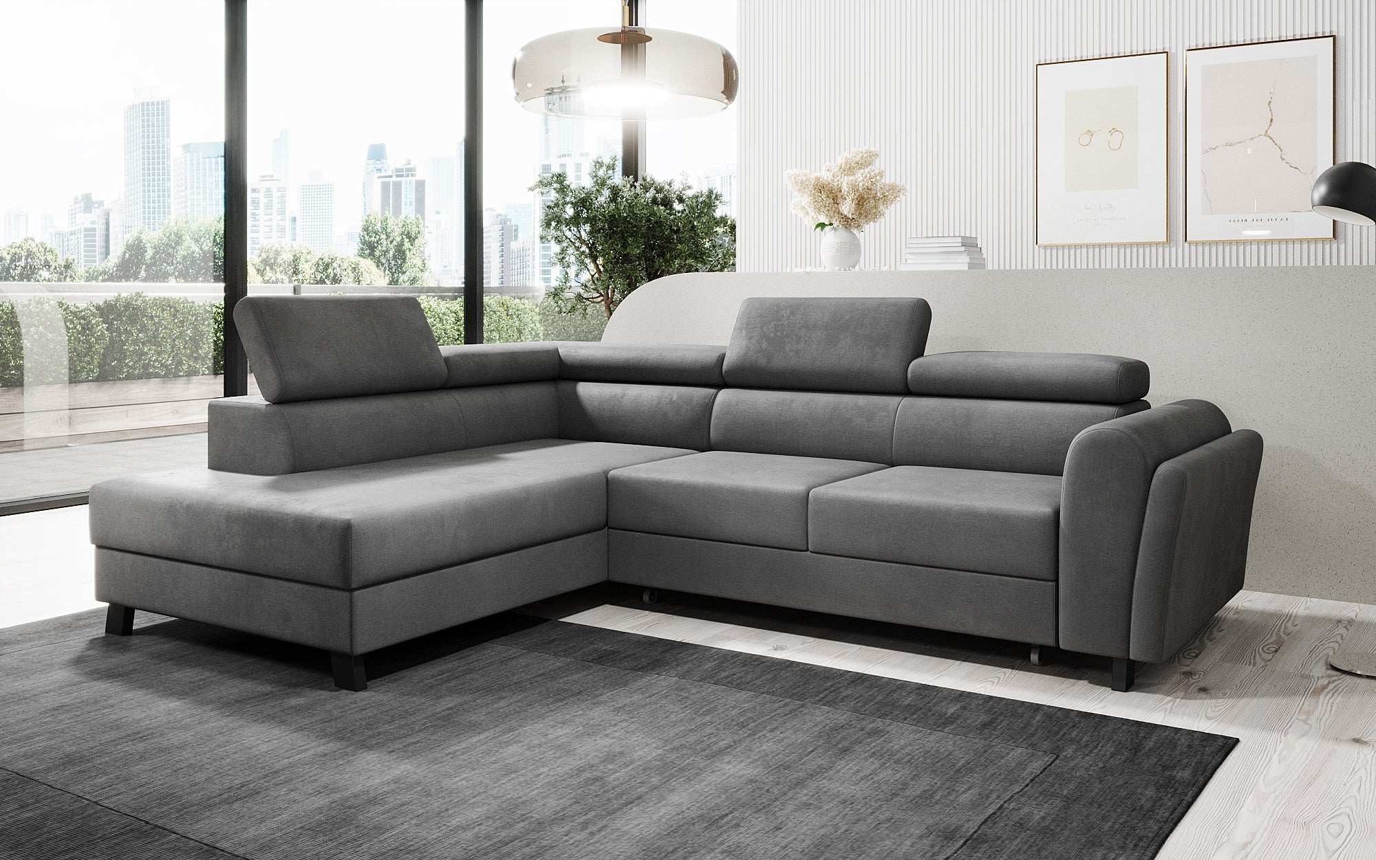 Designer Sofa Kira mit Schlaf- und Klappfunktion