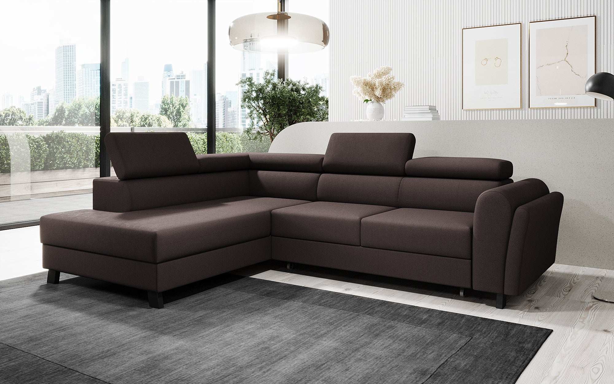 Designer Sofa Kira mit Schlaf- und Klappfunktion