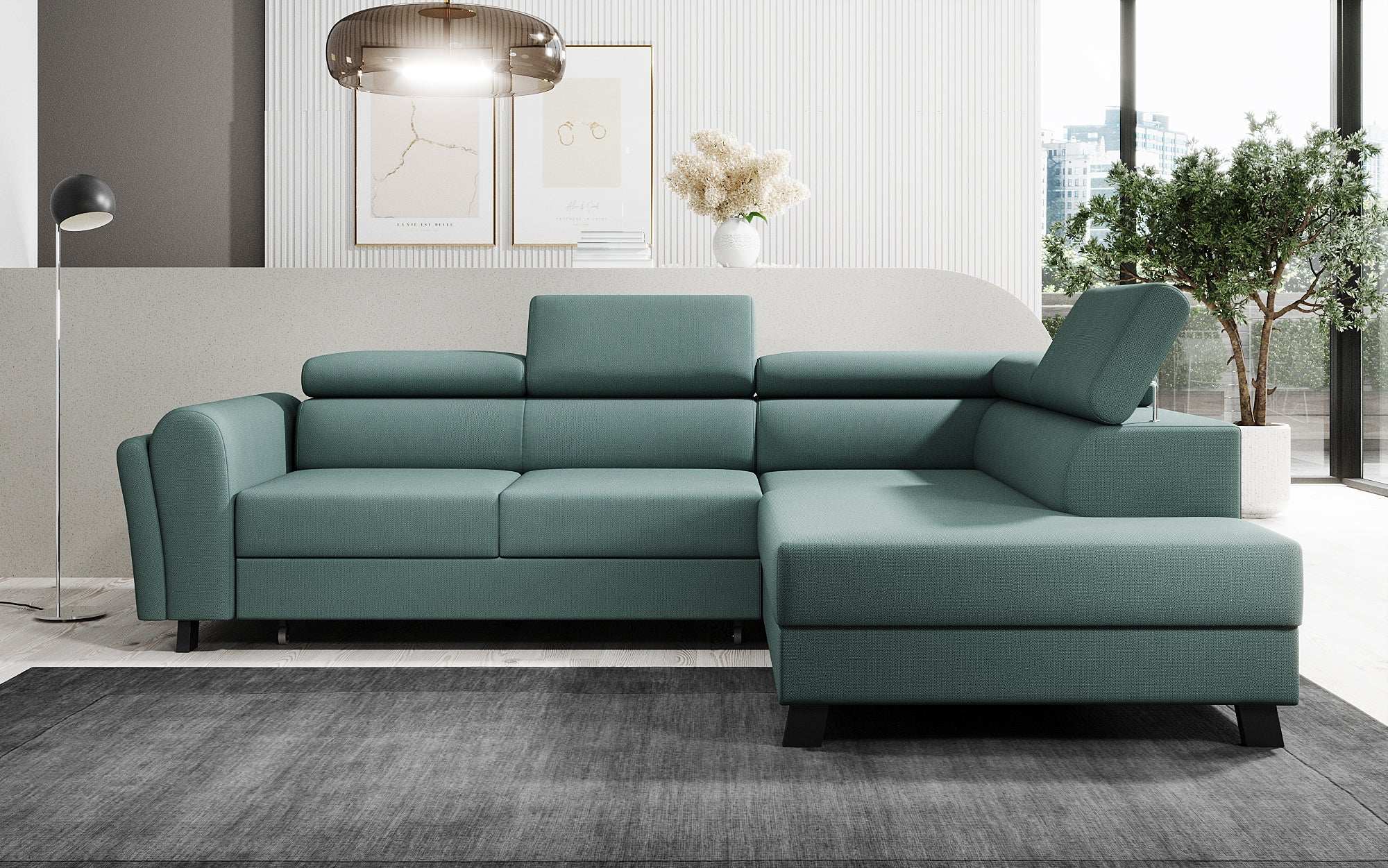 Designer Sofa Kira mit Schlaf- und Klappfunktion