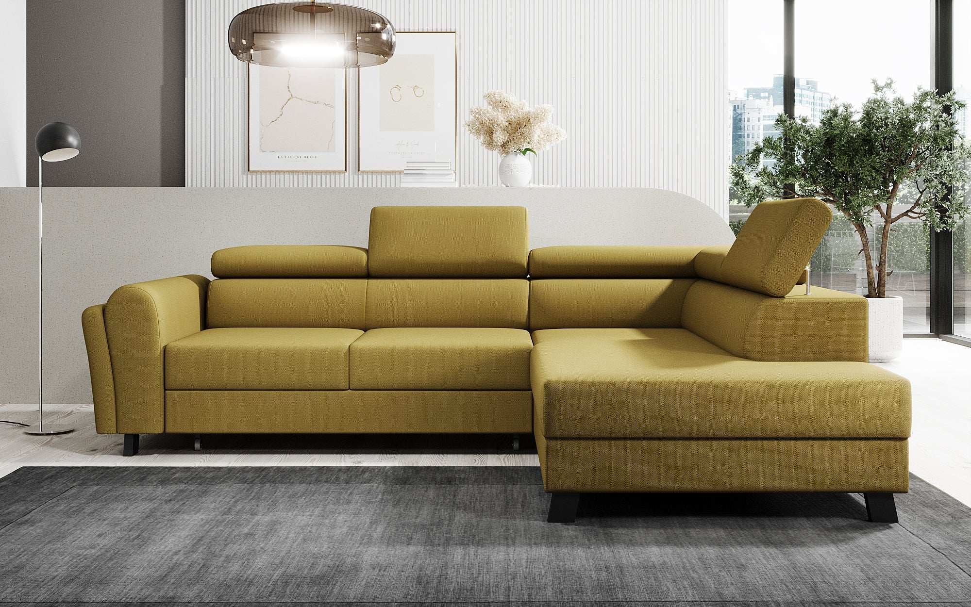 Designer Sofa Kira mit Schlaf- und Klappfunktion