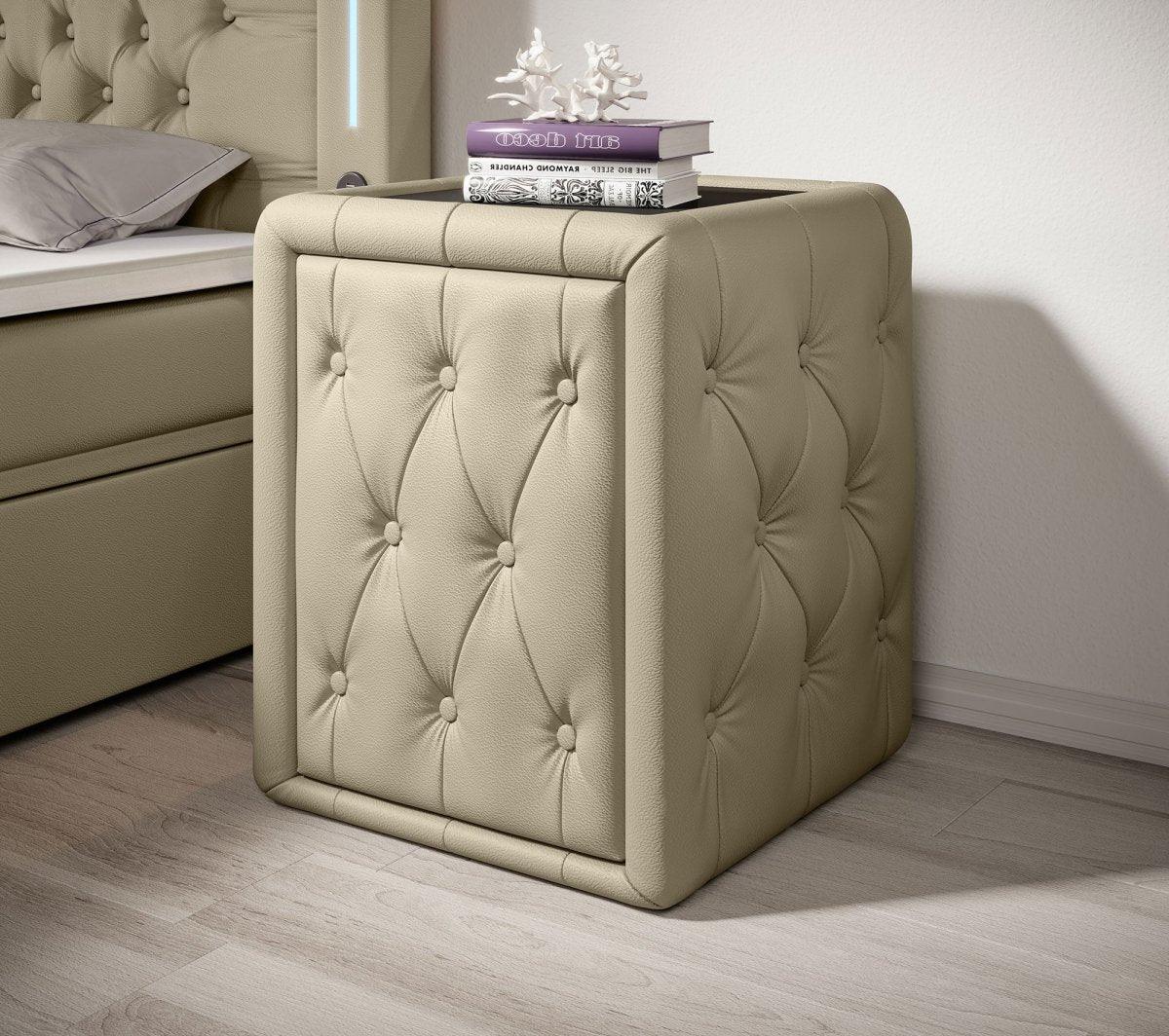 Designer Nachttisch Evora (Kunstleder) - Luxusbetten24