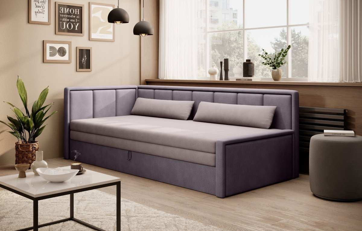 Designer Sofa Fellano mit Schlaffunktion und Stauraum - Luxusbetten24