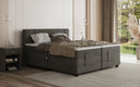Lit boxspring Noela Velours électrique réglable