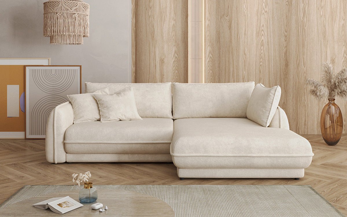 Canapé design Mojave II Tissu avec fonction couchage et rangement