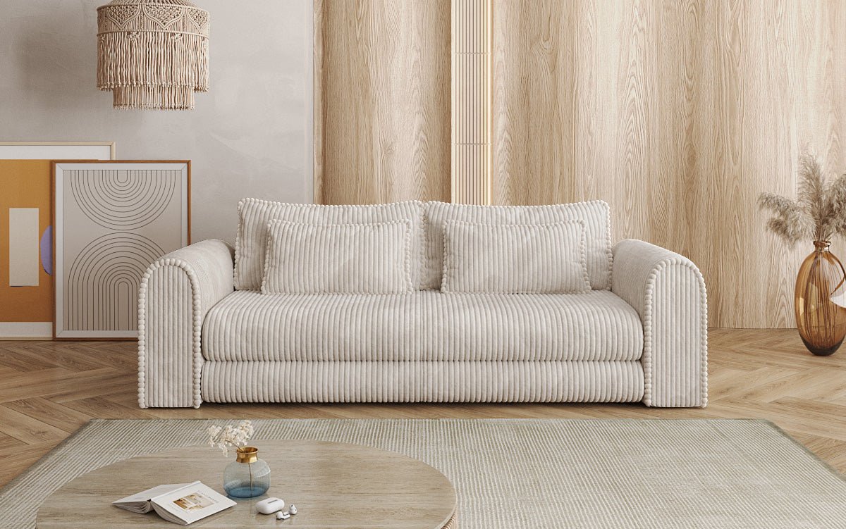 Designbank Lil Buddy 3-zits met slaapfunctie en opbergruimte in breedcorduroy