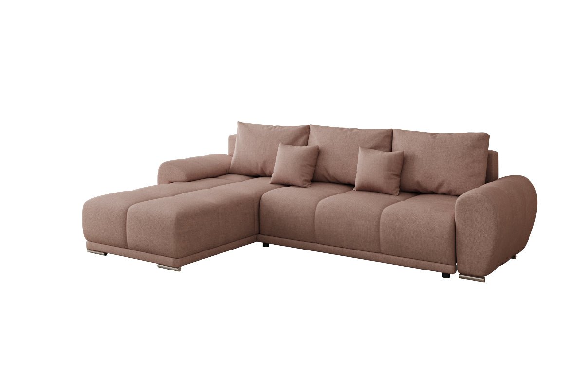 Designersofa Leni L met slaap- en klapfunctie in Stof
