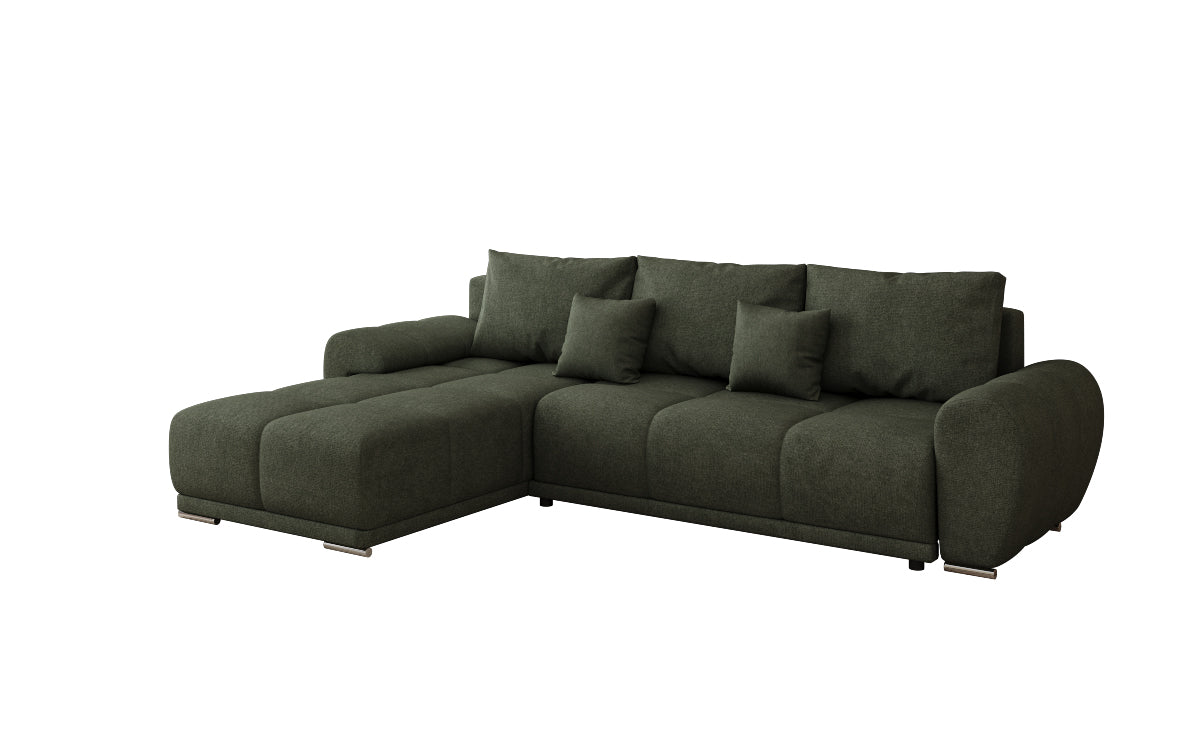 Designersofa Leni L met slaap- en klapfunctie in Stof