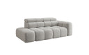 Canapé design 3 places avec chaise longue Mia en Chenille