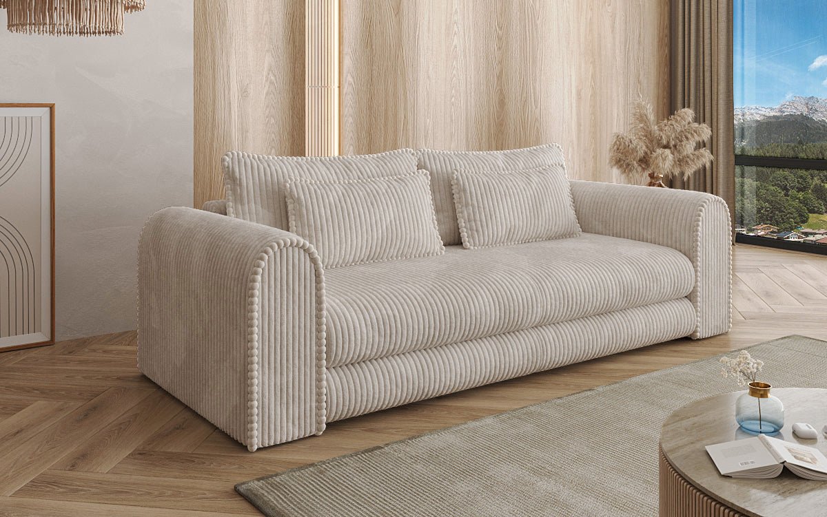 Designbank Lil Buddy 3-zits met slaapfunctie en opbergruimte in breedcorduroy