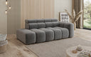 Canapé design 3 places avec chaise longue Mia en Chenille