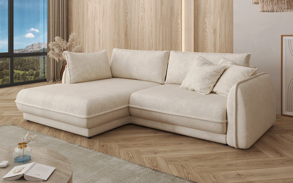 Canapé design Mojave II Tissu avec fonction couchage et rangement