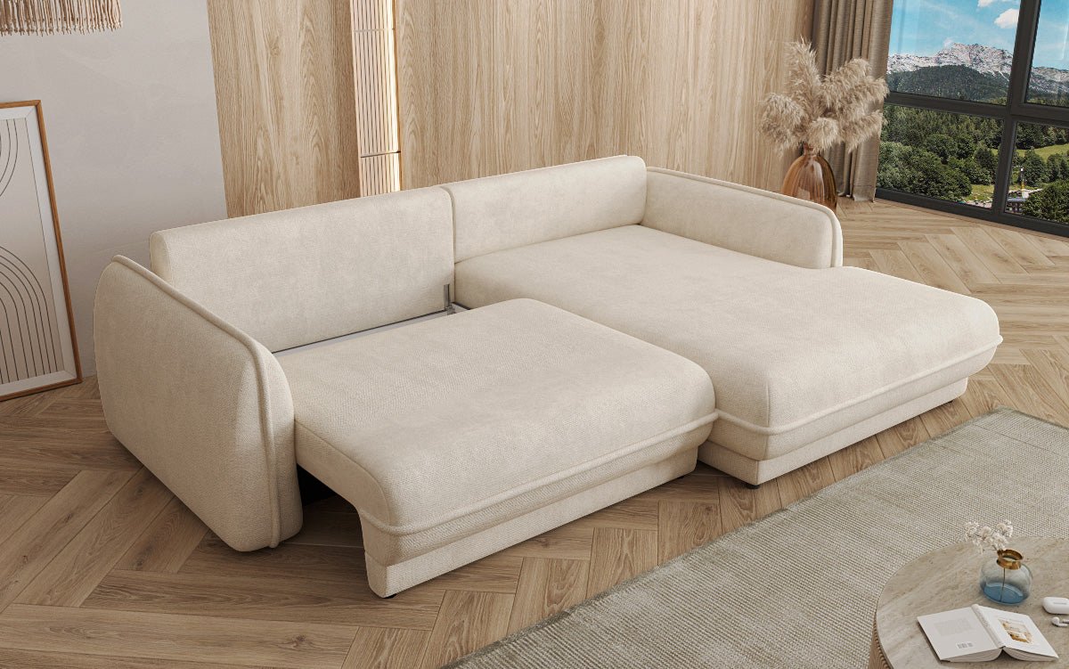 Canapé design Mojave II Tissu avec fonction couchage et rangement