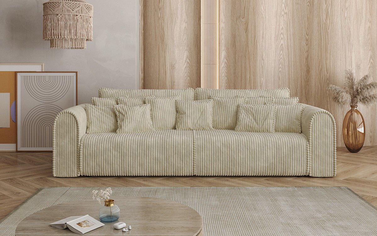 Designer Sofa Big Buddy 3 Sitzer mit Schlaffunktion und Stauraum in Breitcord