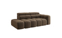Canapé design 3 places avec chaise longue Mia en Chenille