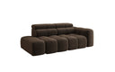 Canapé design 3 places avec chaise longue Mia en Chenille
