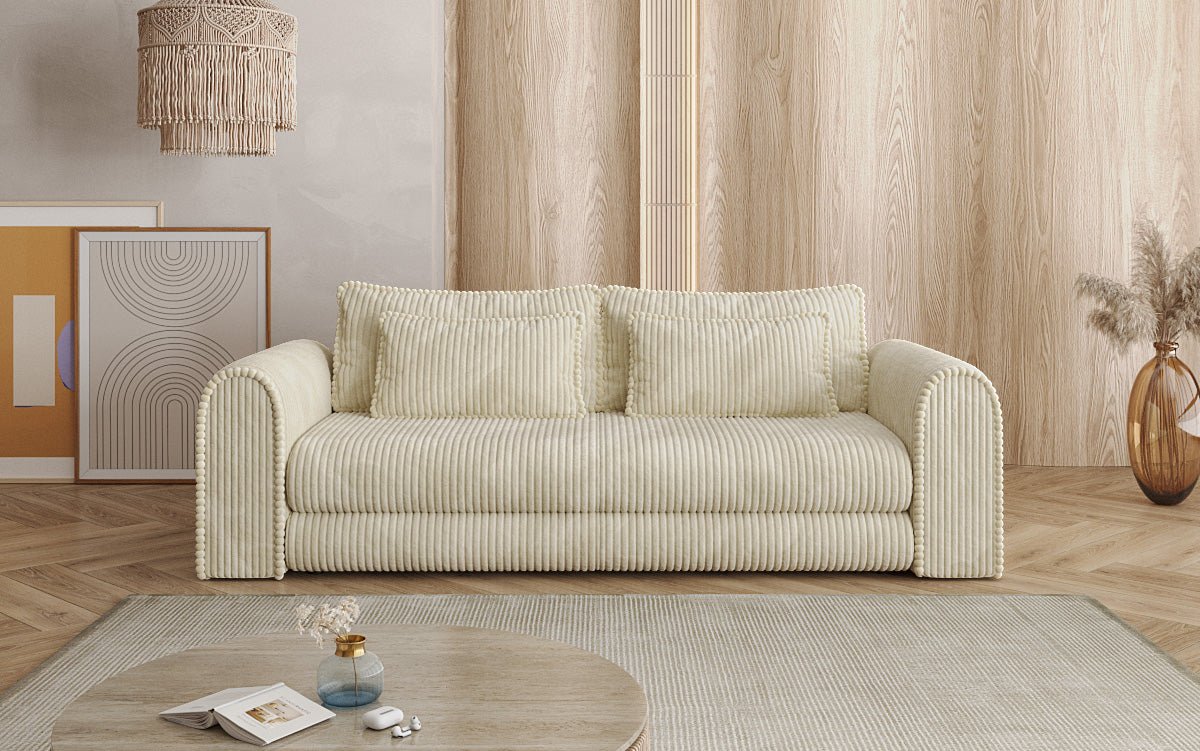 Designbank Lil Buddy 3-zits met slaapfunctie en opbergruimte in breedcorduroy
