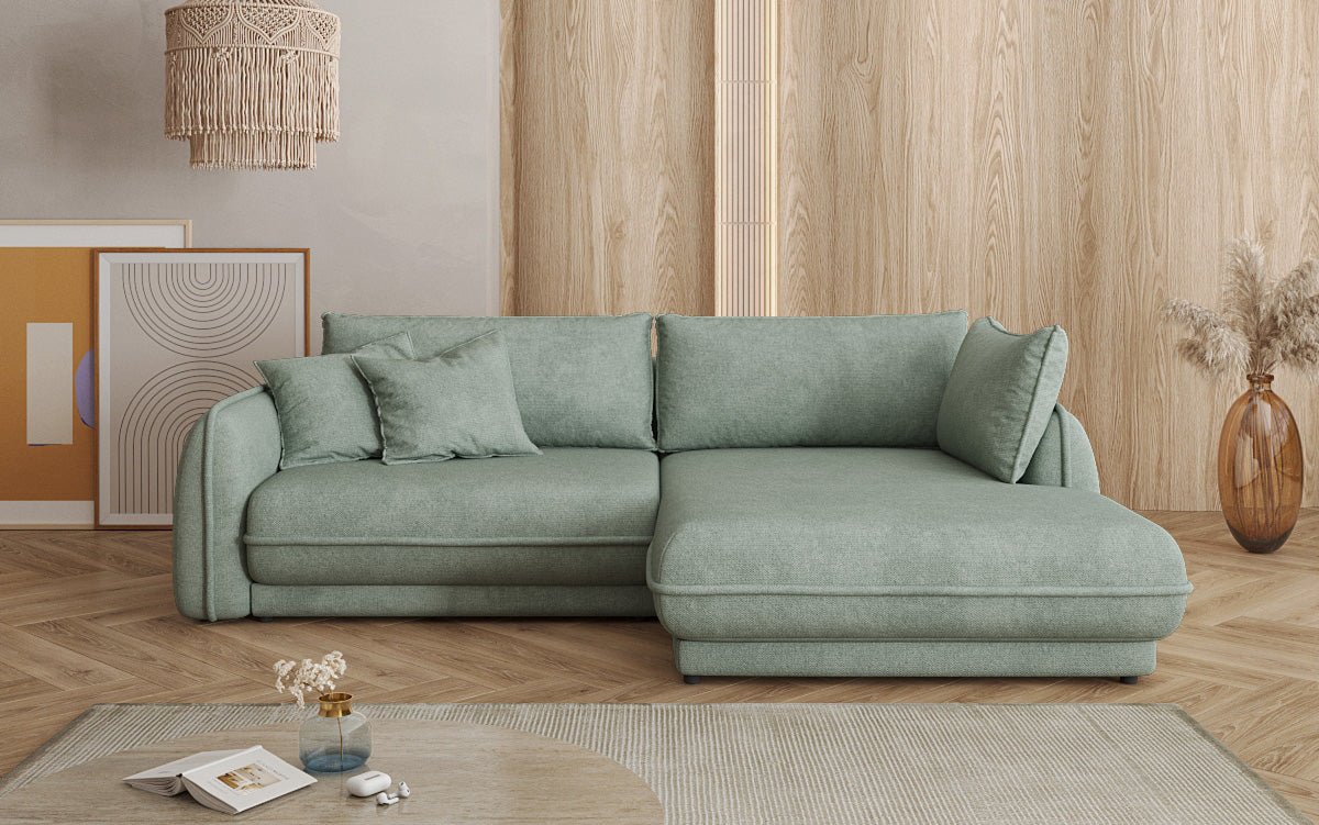 Canapé design Mojave II Tissu avec fonction couchage et rangement