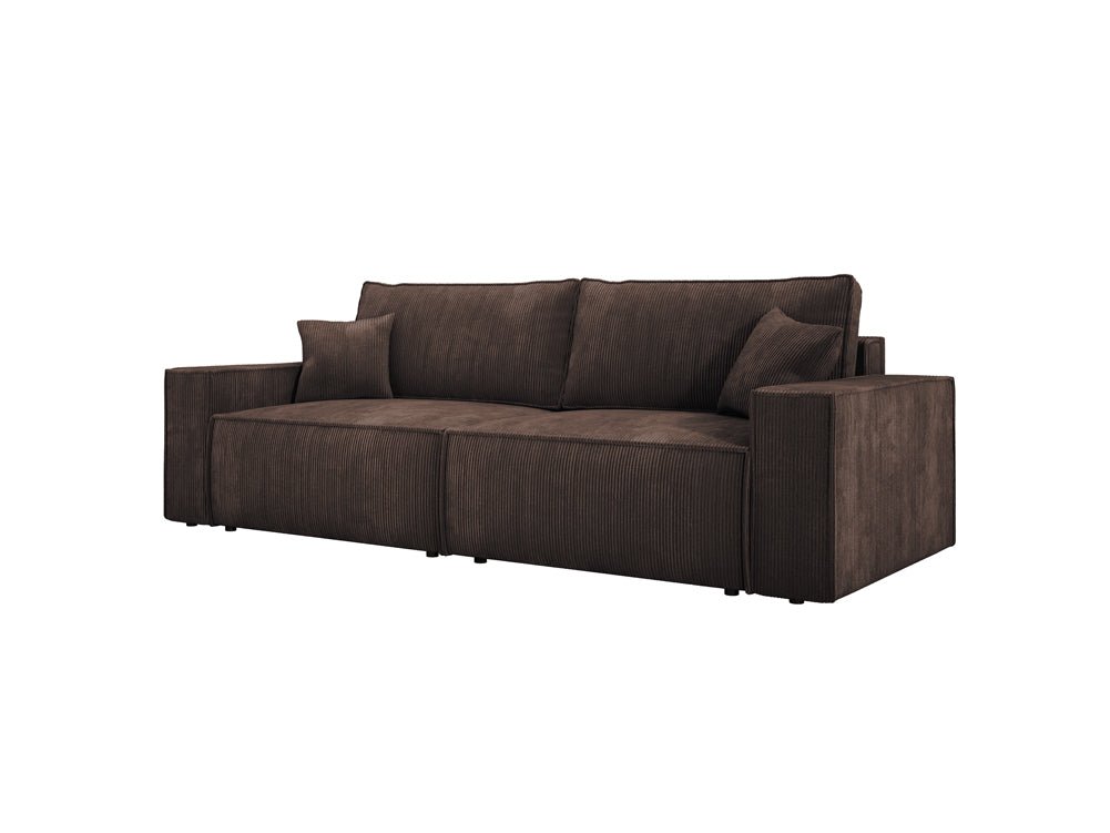 Canapé designer Velanova 3 places Côtelé avec fonction couchage et rabattable