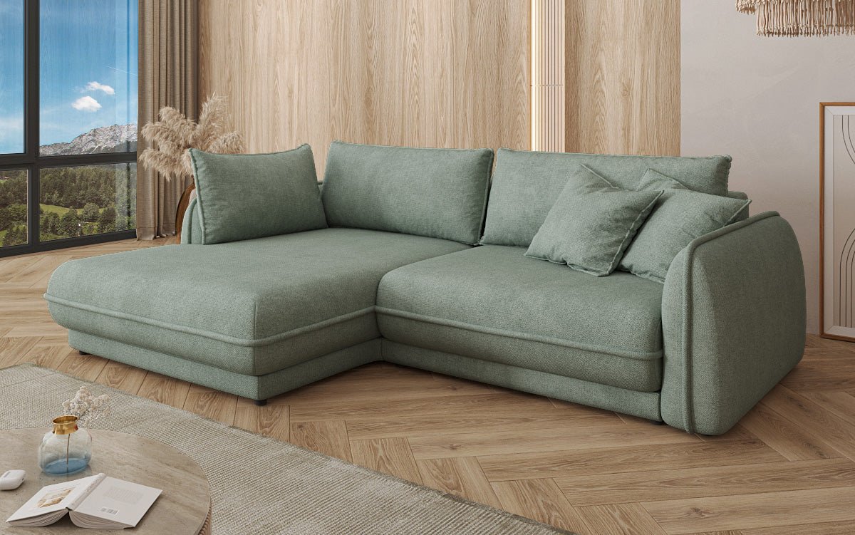 Canapé design Mojave II Tissu avec fonction couchage et rangement