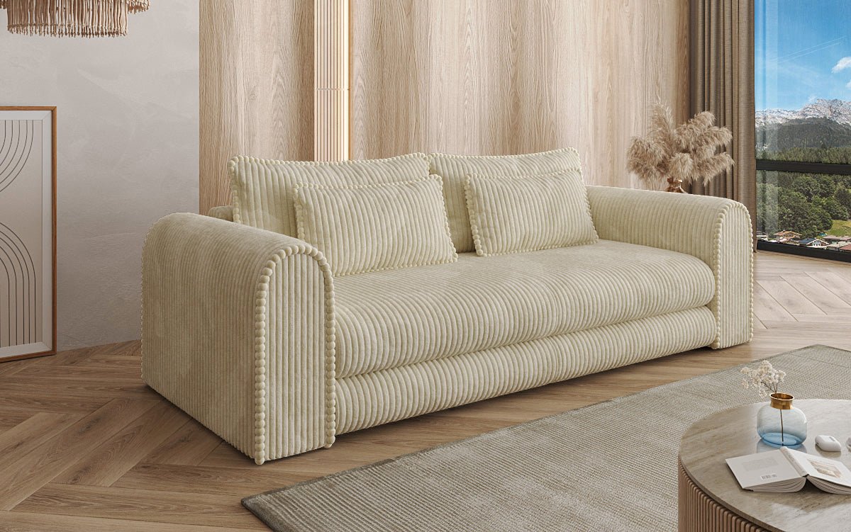 Designbank Lil Buddy 3-zits met slaapfunctie en opbergruimte in breedcorduroy