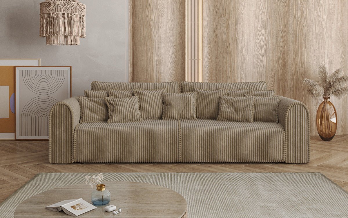 Designer Sofa Big Buddy 3 Sitzer mit Schlaffunktion und Stauraum in Breitcord
