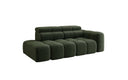 Canapé design 3 places avec chaise longue Mia en Chenille