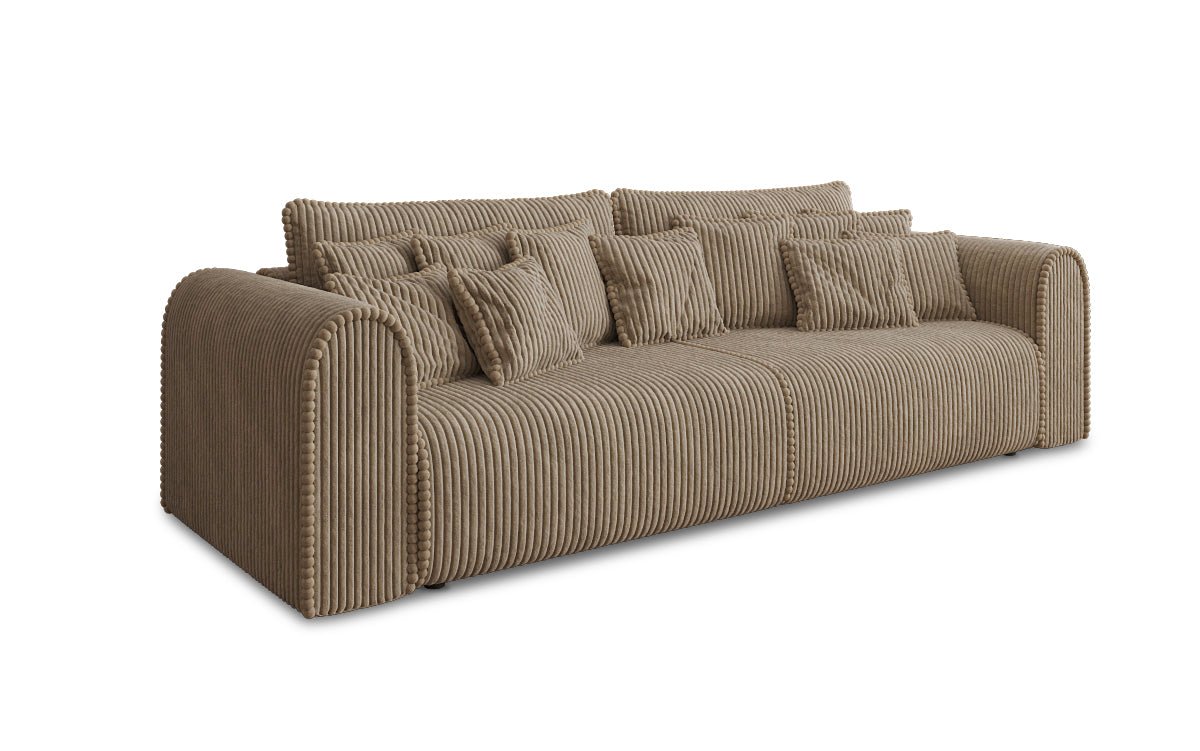 Designer Sofa Big Buddy 3 Sitzer mit Schlaffunktion und Stauraum in Breitcord