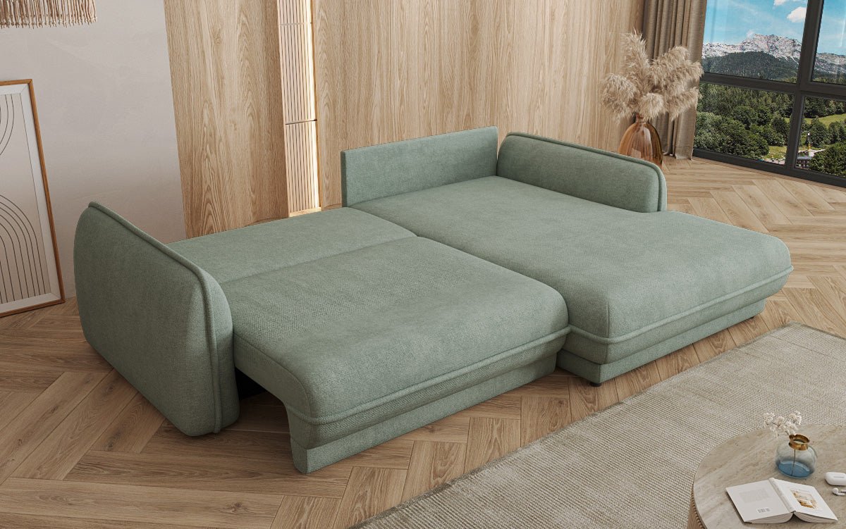 Canapé design Mojave II Tissu avec fonction couchage et rangement