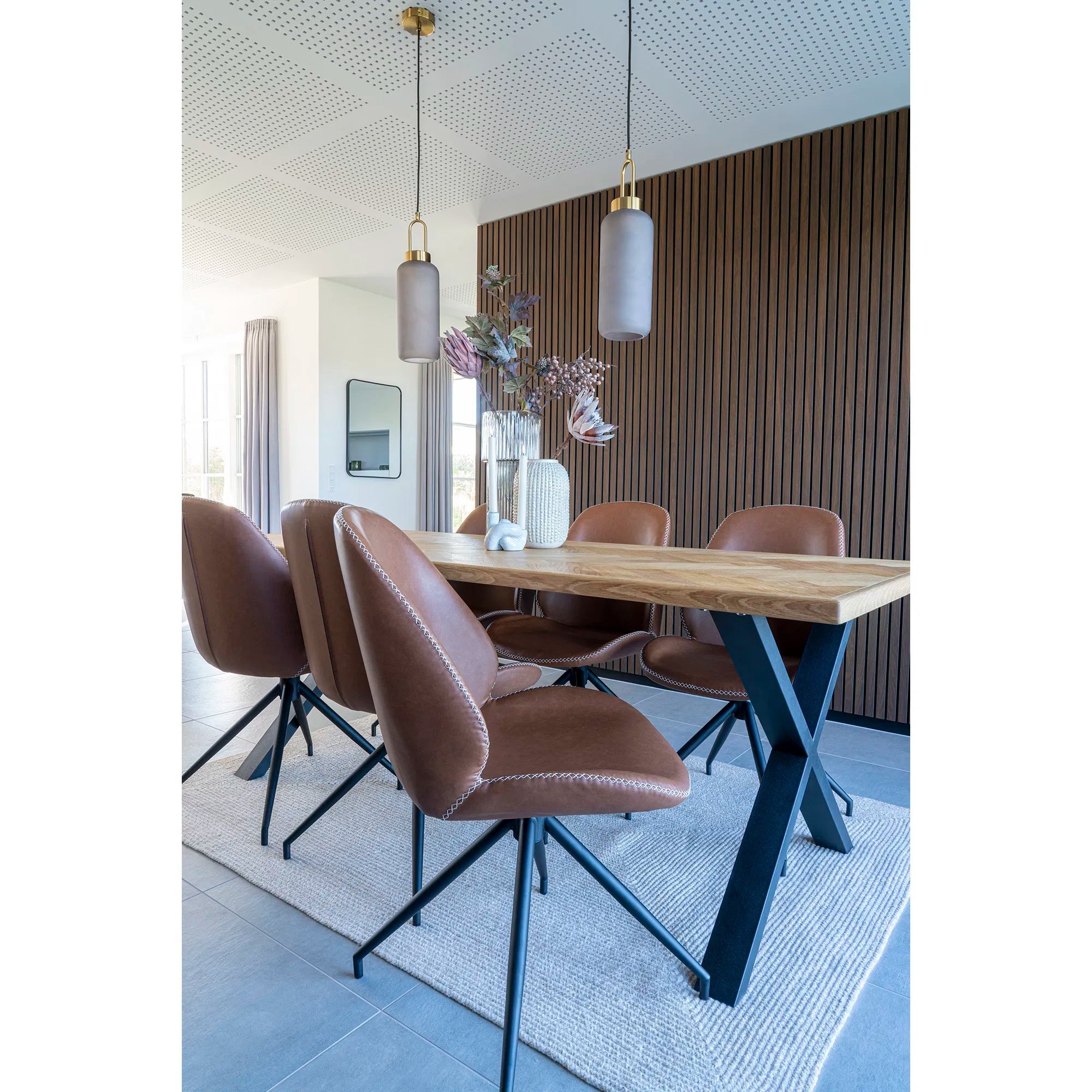Set van 2 - Designerstoel Lissabon van kunstleer met draaifunctie