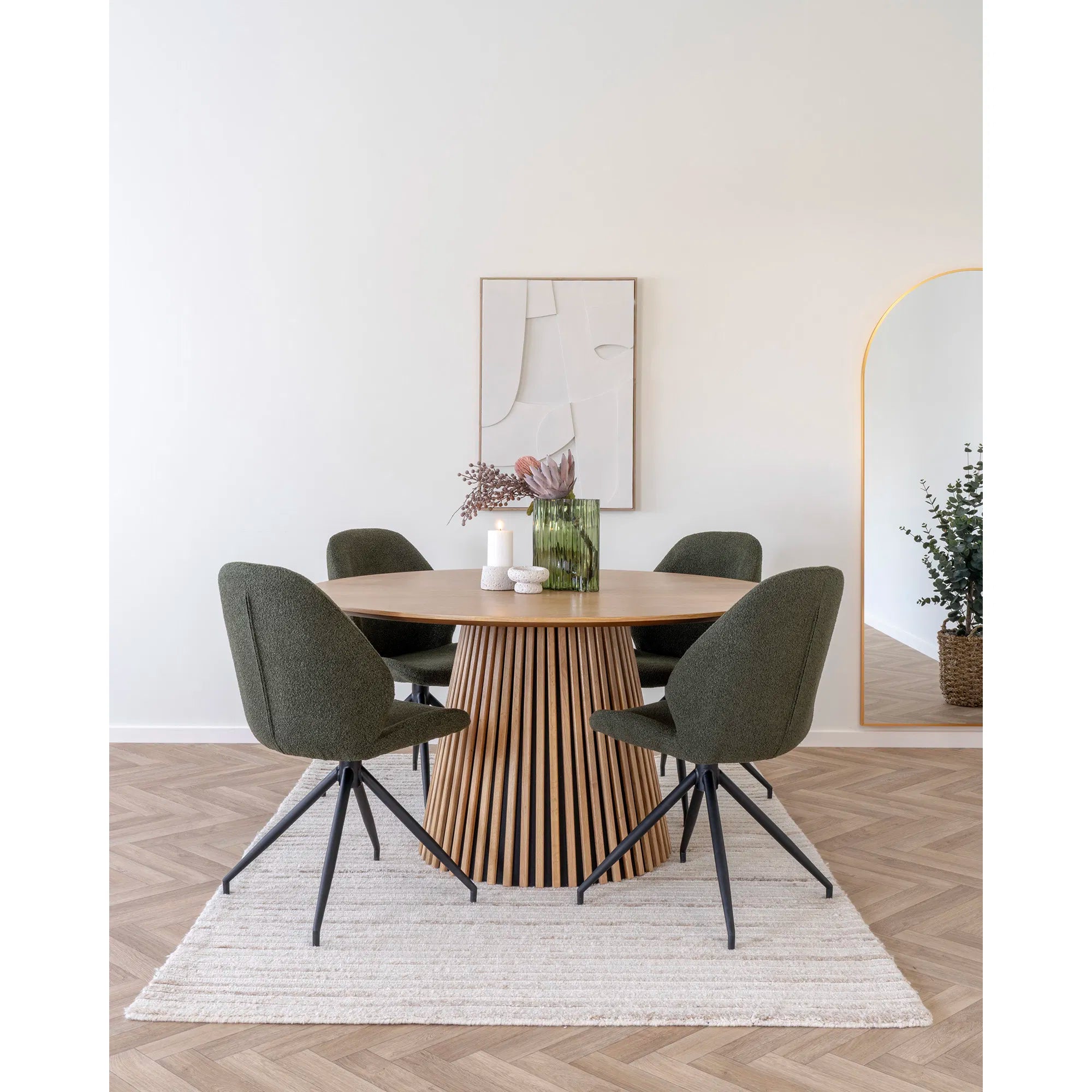 Set van 2 - Designerstoel Lissabon Bouclé met draaifunctie