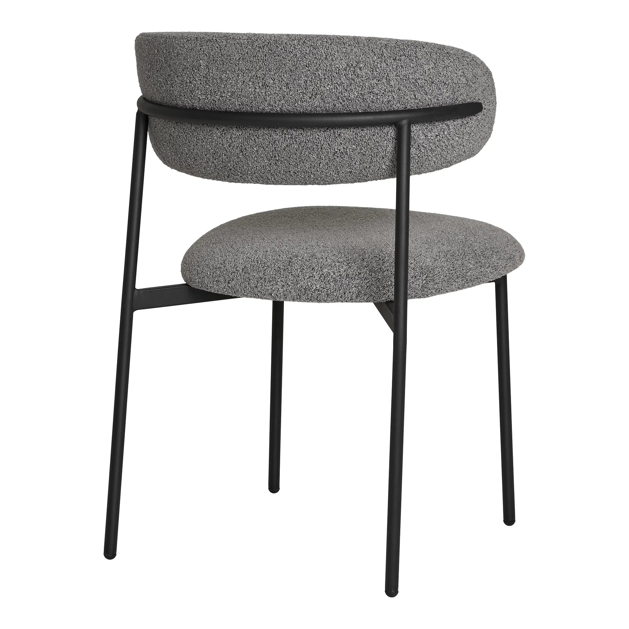 Lot de 2 - Chaise design Lorezo Bouclé Gris