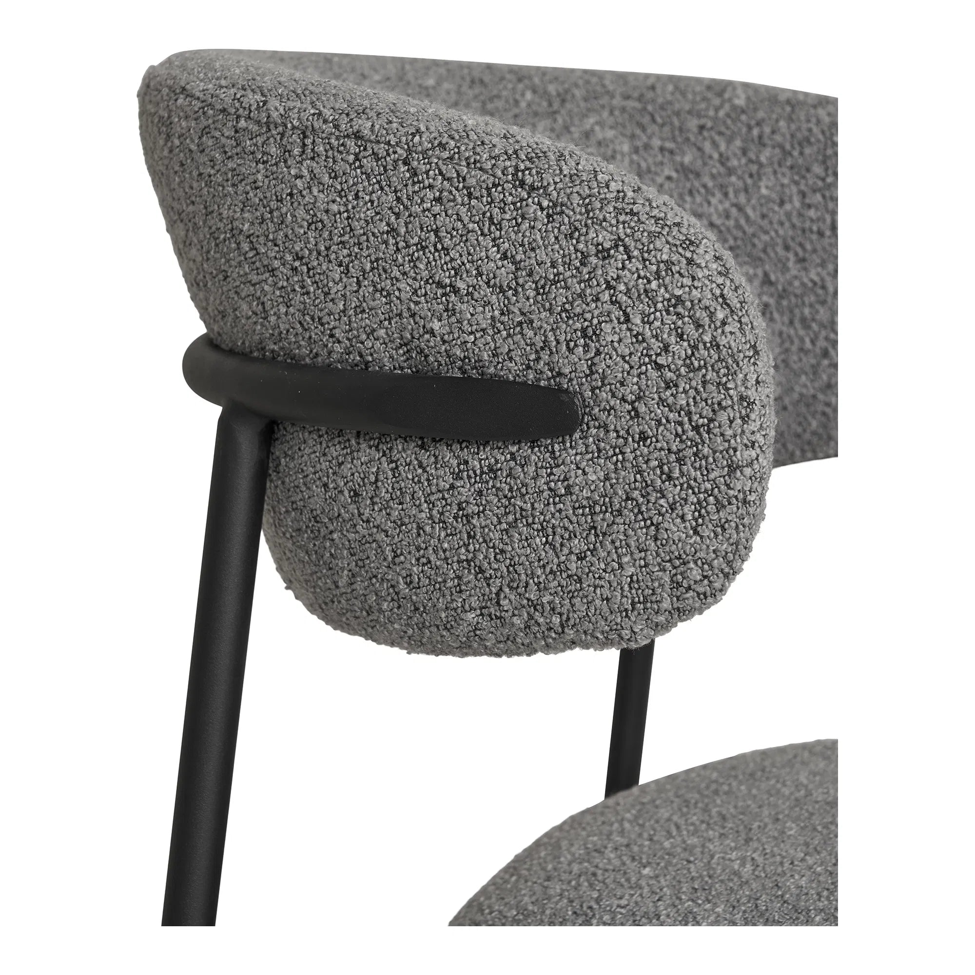 Lot de 2 - Chaise design Lorezo Bouclé Gris