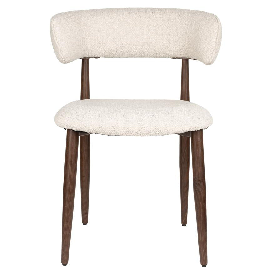Chaise de salle à manger Stanley lot de 2 – en Bouclé Beige