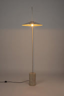 Stehlampe Enno – aus Travertin in Grau