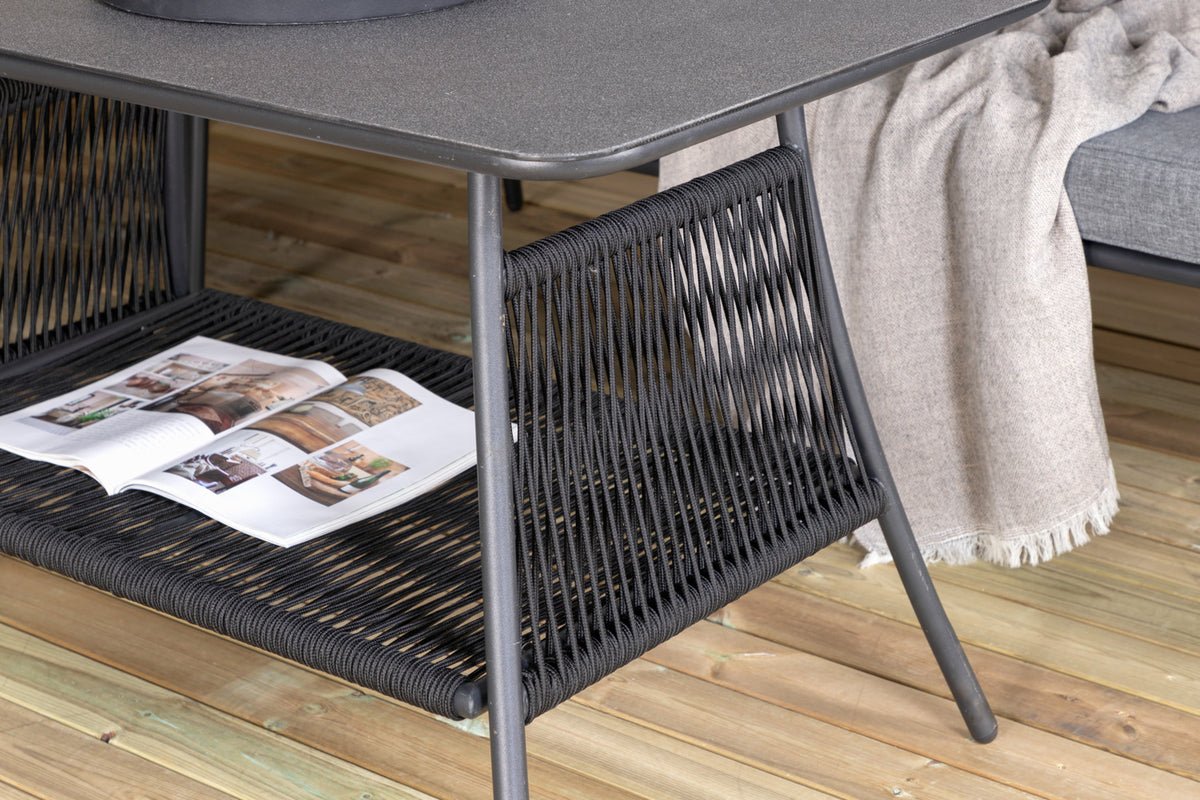 Ensemble lounge Madrid – en Noir en corde polyester et Métal