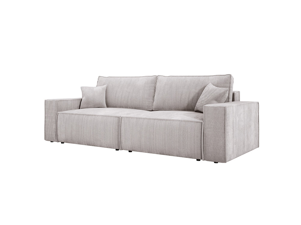 Canapé designer Velanova 3 places Côtelé avec fonction couchage et rabattable