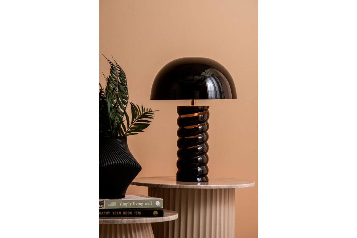 Lampe de table Milano - Luminaire design en fer avec socle en spirale
