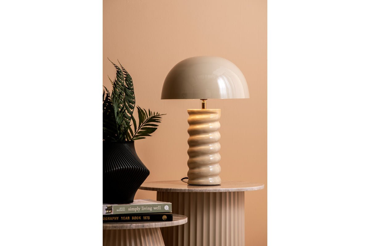 Lampe de table Milano - Luminaire design en fer avec socle en spirale