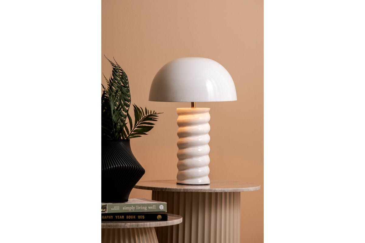 Lampe de table Milano - Luminaire design en fer avec socle en spirale