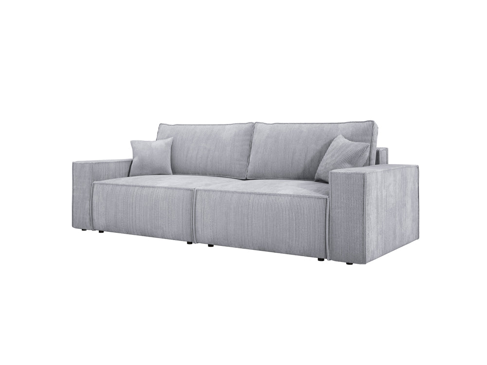 Canapé designer Velanova 3 places Côtelé avec fonction couchage et rabattable