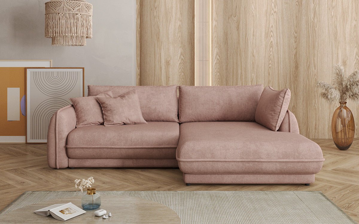 Canapé design Mojave II Tissu avec fonction couchage et rangement