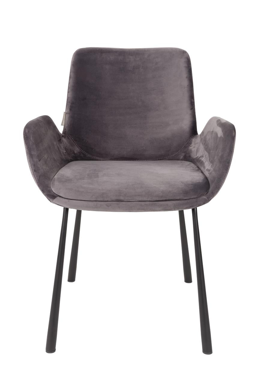 Fauteuil Brit set van 2 – van Fluweel in Grijs
