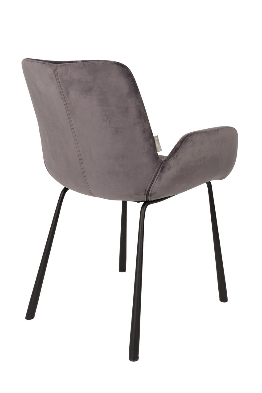 Fauteuil Brit set van 2 – van Fluweel in Grijs