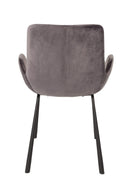 Sessel Brit 2er-Set – aus Samt in Grau