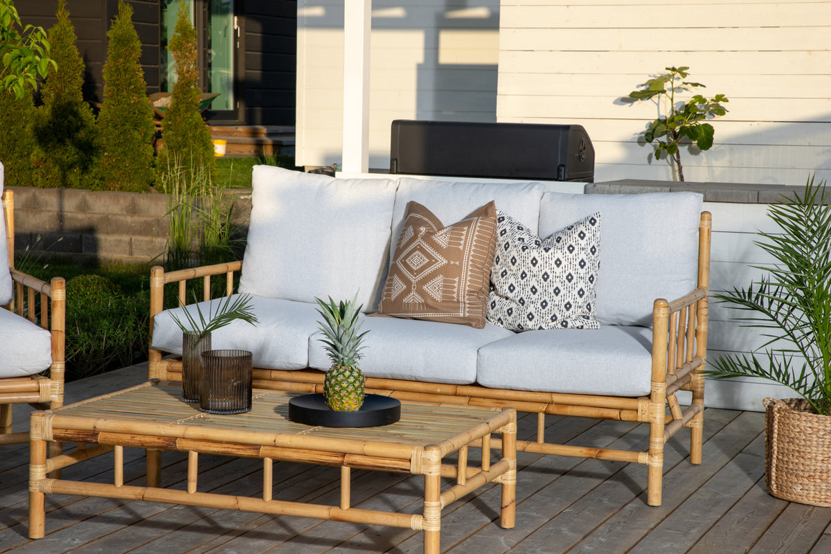 Garten Couchtisch Zypern -  Aus Rattan und Bambus in Natur-Optik