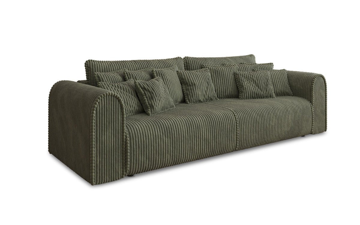 Designer Sofa Big Buddy 3 Sitzer mit Schlaffunktion und Stauraum in Breitcord